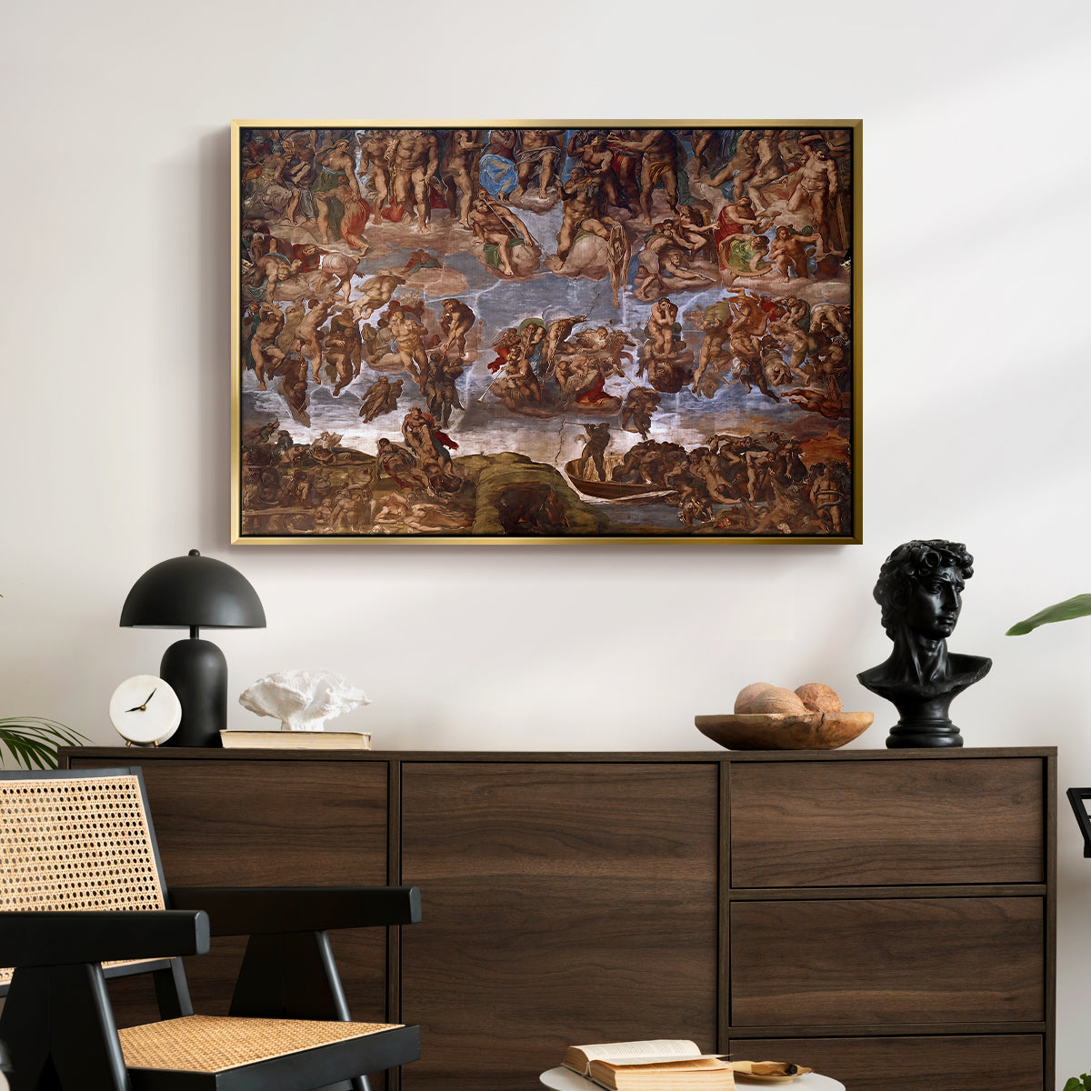 The Last Judgment (Charon's Boat and the Damned), 1536-1541 - Floater Framed Canvas Print