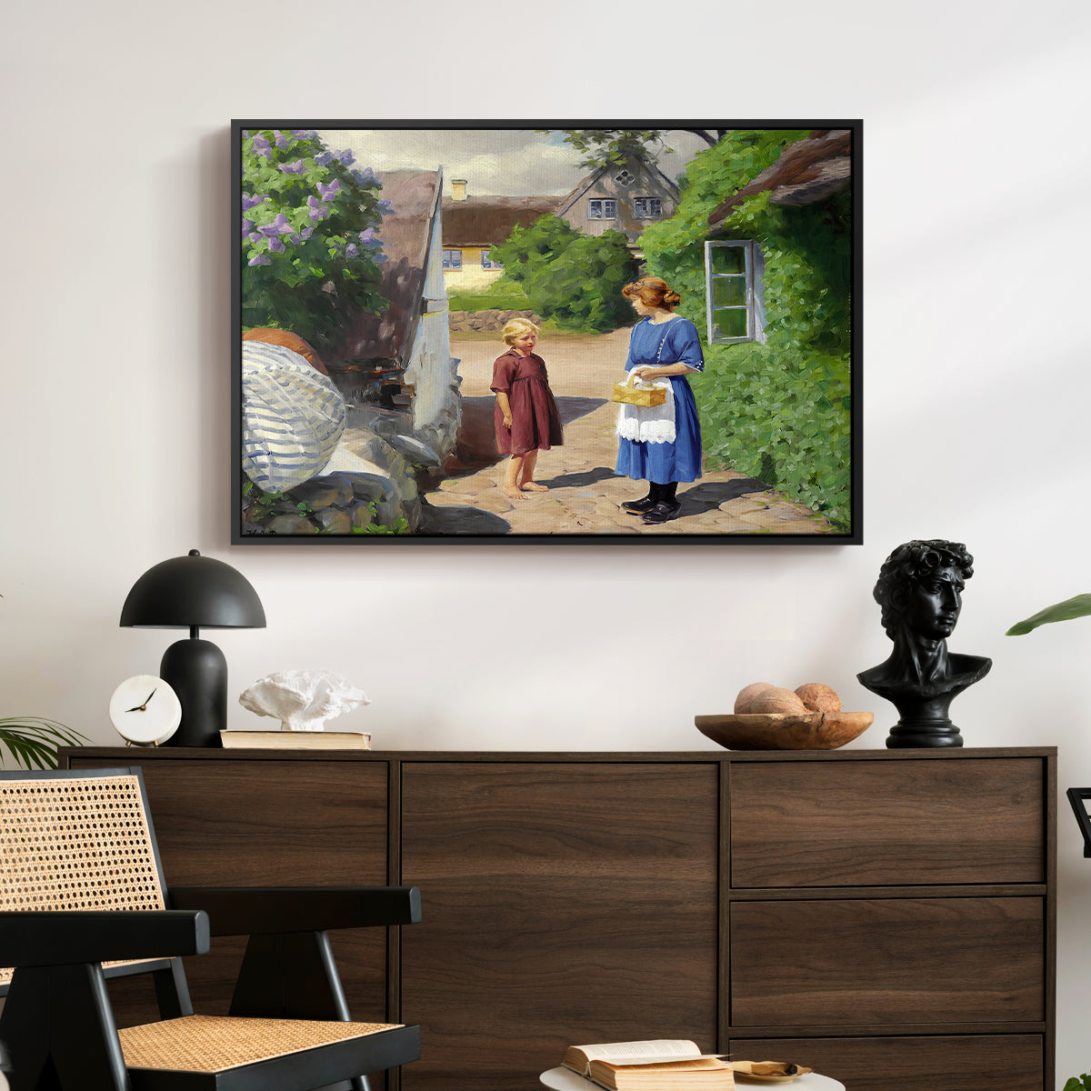 Summer Day in Jyllinge, 1922 - Floater Framed Canvas Print