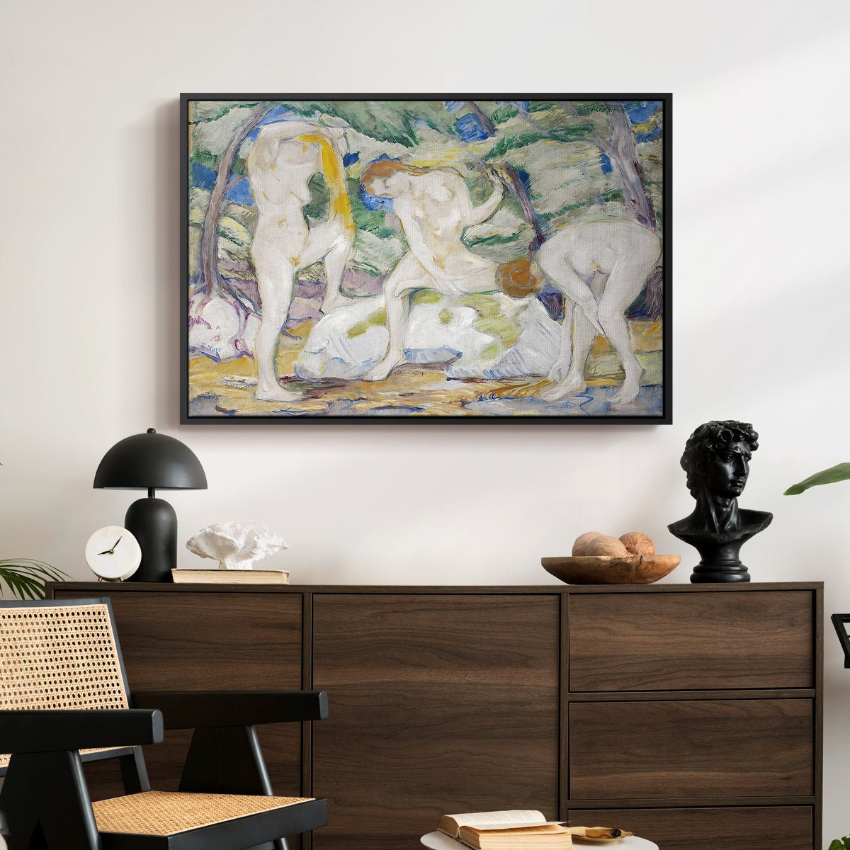 Bathing Women, 1910 - Floater Framed Canvas Print