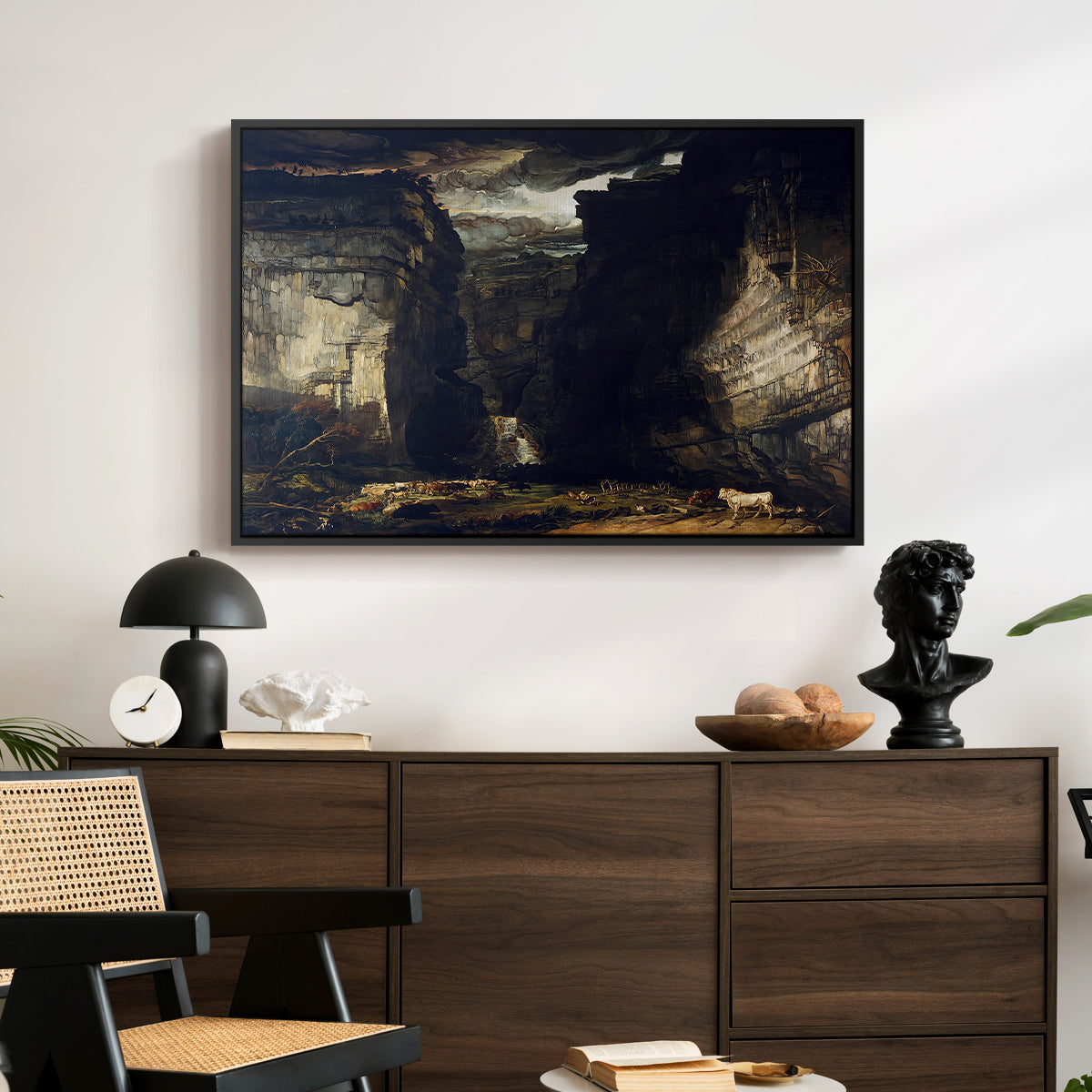 Gordale Scar, c. 1811-1813 - Floater Framed Canvas Print