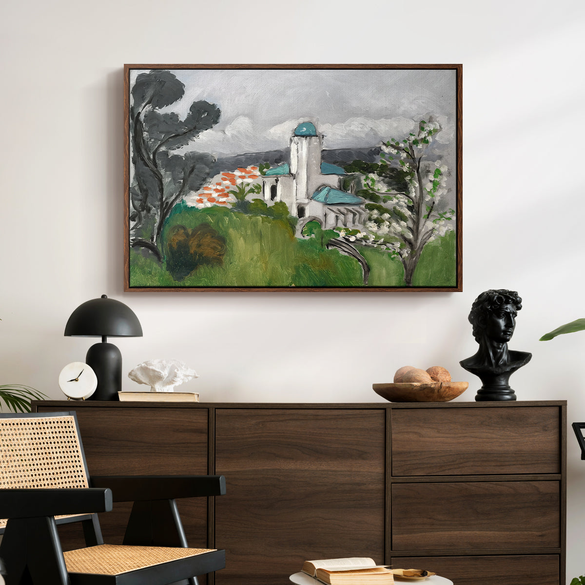 The Blue Villa (La Villa Bleue), c. 1918 - Floater Framed Canvas Print