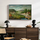 Pastoral Landscape with Stream, Fisherman and Strollers, 1875-1880 - Floater Framed Canvas Print