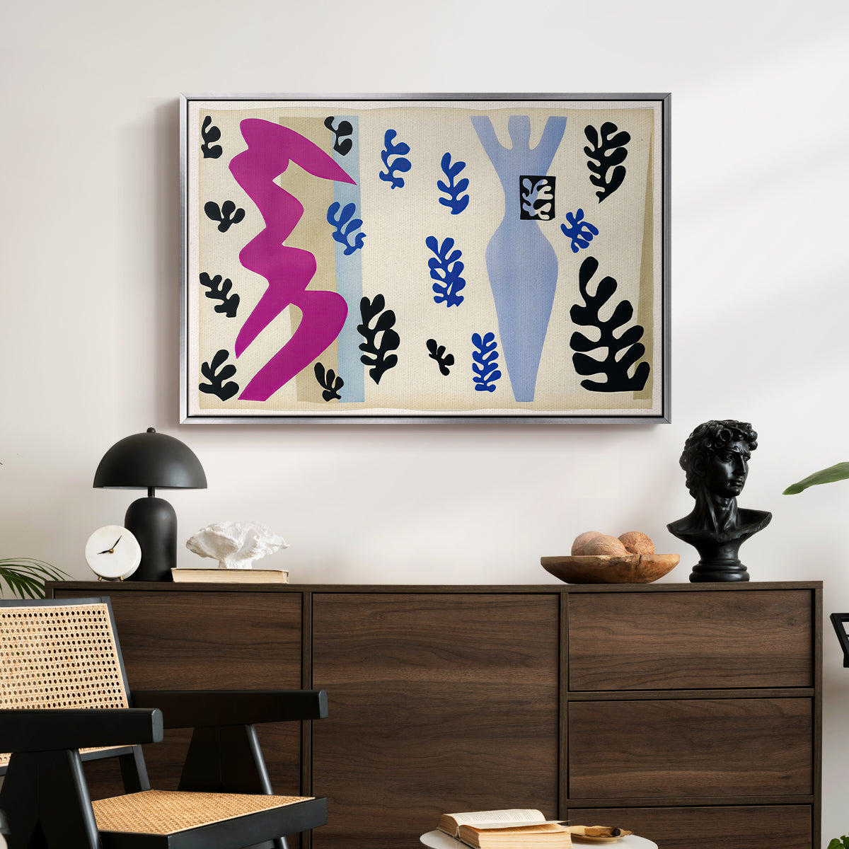 The Knife Thrower (Le lanceur de couteaux), from Jazz, 1947 - Floater Framed Canvas Print