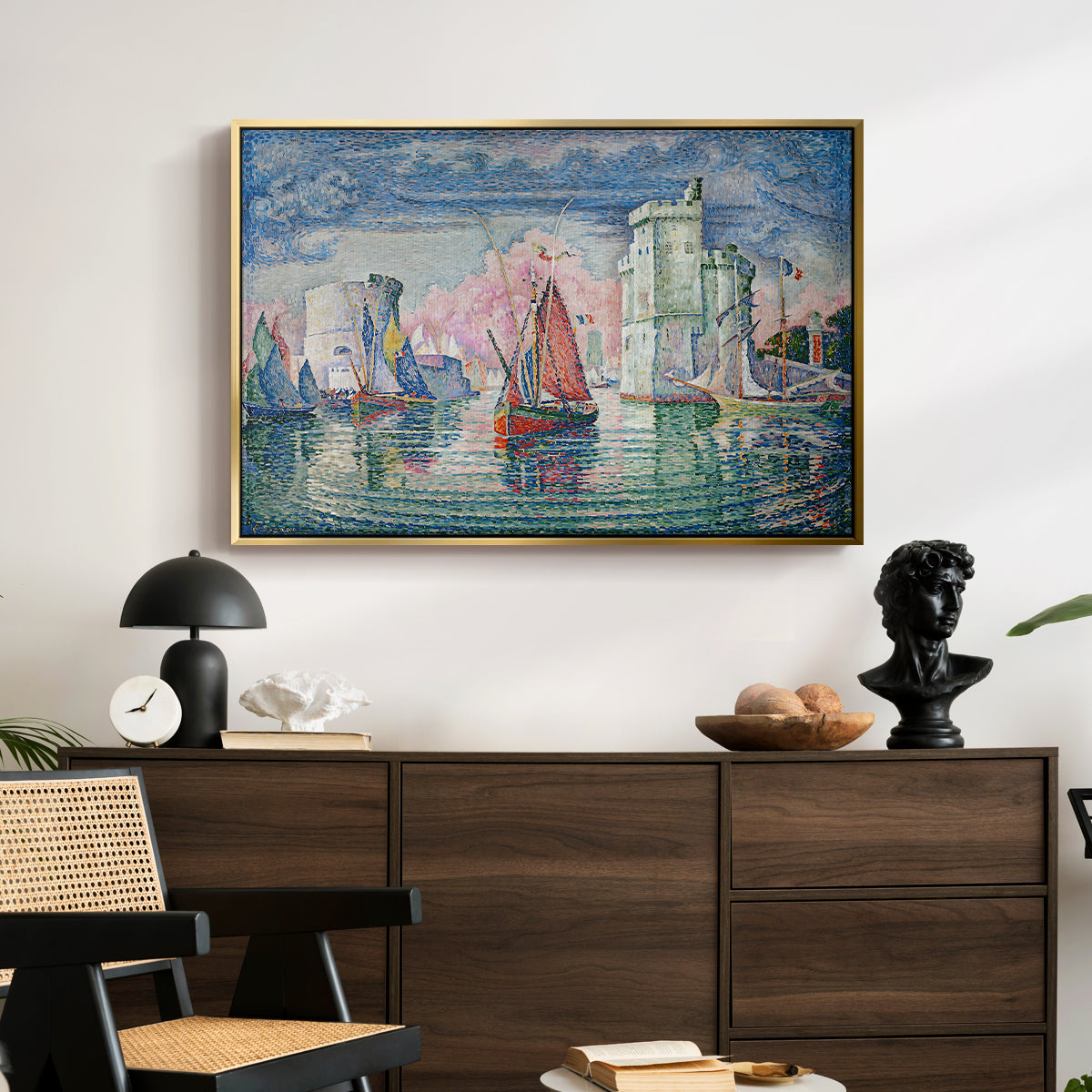Entrance to the Port of La Rochelle, 1921 - Floater Framed Canvas Print