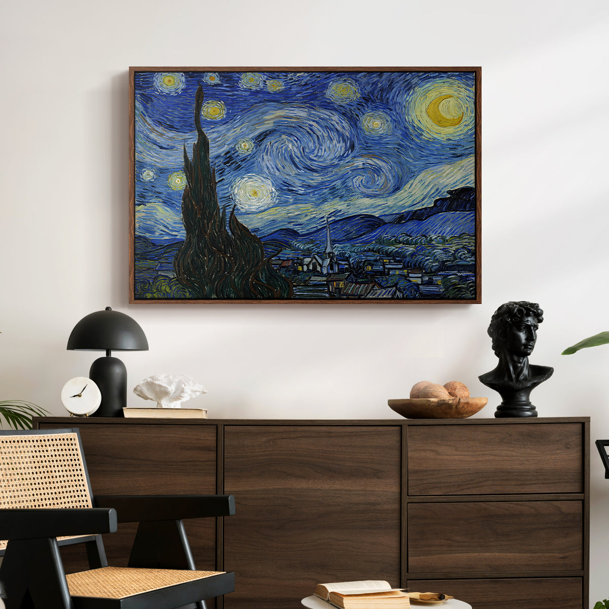 The Starry Night, 1889 - Floater Framed Canvas Print