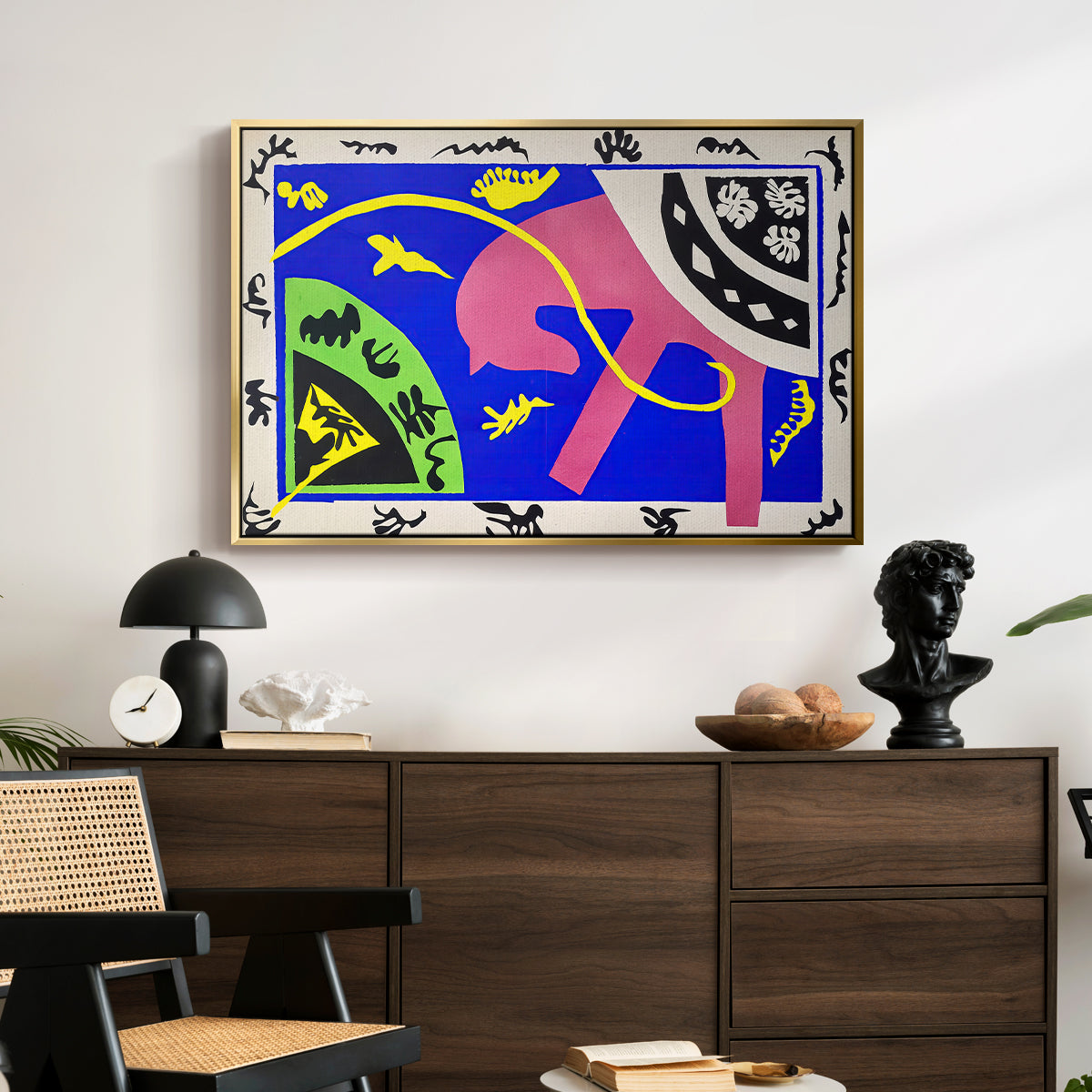 The Horse, the Rider and the Clown, from Jazz, 1947 - Floater Framed Canvas Print