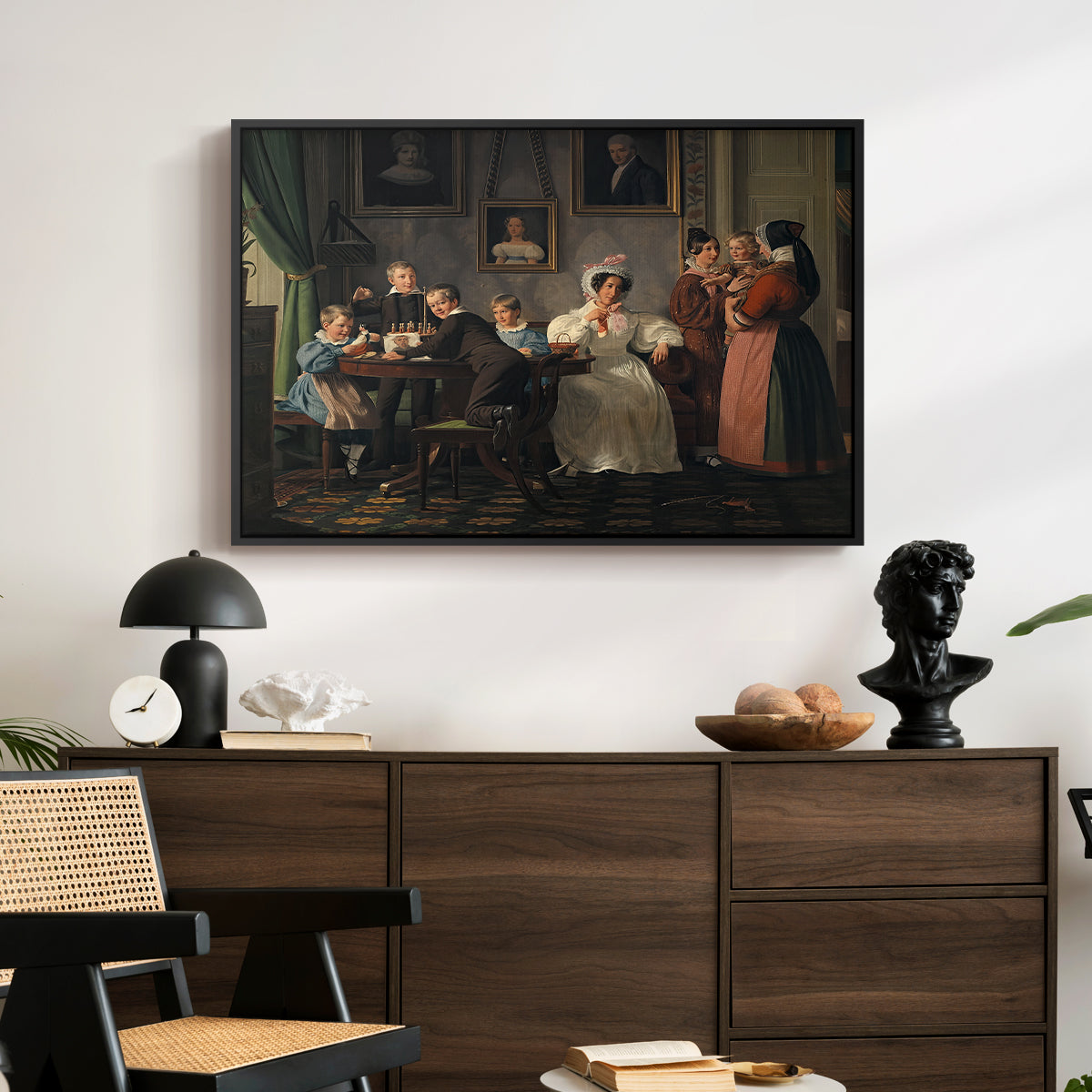 The Waagepetersen Family, 1836 - Floater Framed Canvas Print