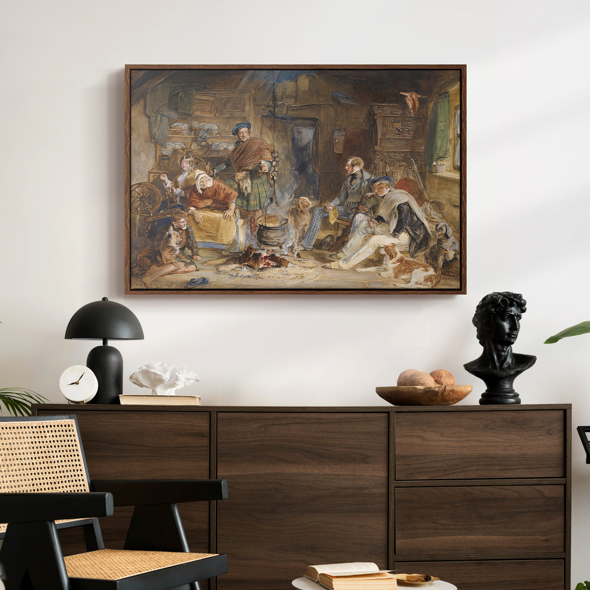Highland Hospitality, 1832 - Floater Framed Canvas Print