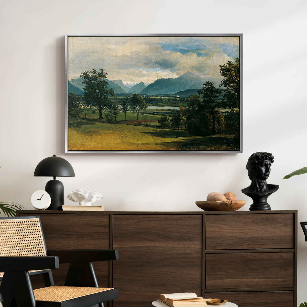 View of Liefering, 1830 - Floater Framed Canvas Print