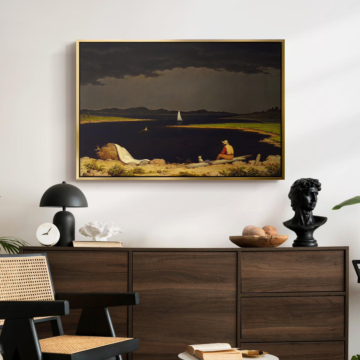 Approaching Thunder Storm, 1859 - Floater Framed Canvas Print