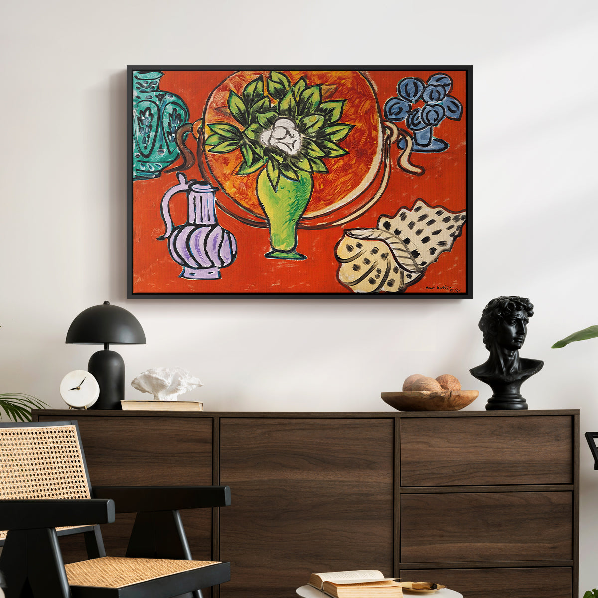 Still Life with a Magnolia (Nature morte au magnolia), 1941 - Floater Framed Canvas Print