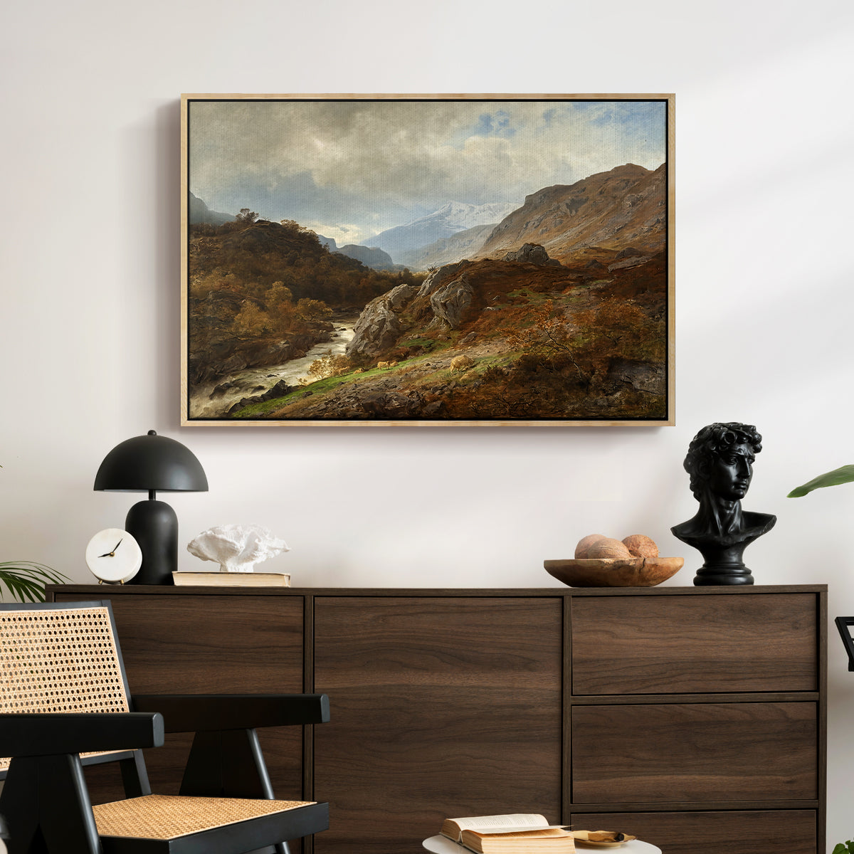 Mountain Landscape, 1864 - Floater Framed Canvas Print