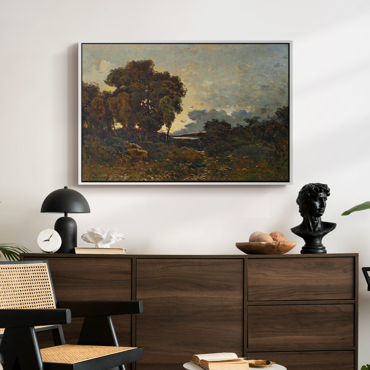 Sunset on the Allier (Soleil couchant sur l'Allier), 1904 - Floater Framed Canvas Print