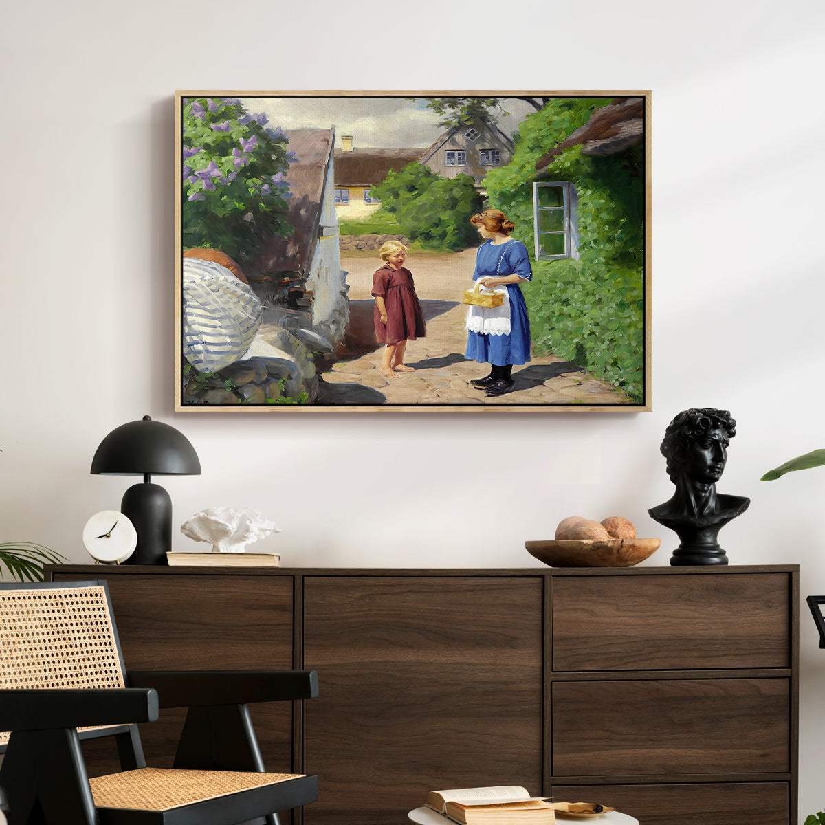 Summer Day in Jyllinge, 1922 - Floater Framed Canvas Print