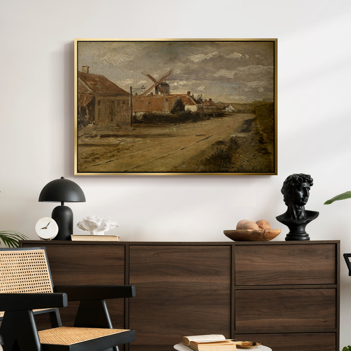 The Mill at Kiel, c. 1885-1888 - Floater Framed Canvas Print