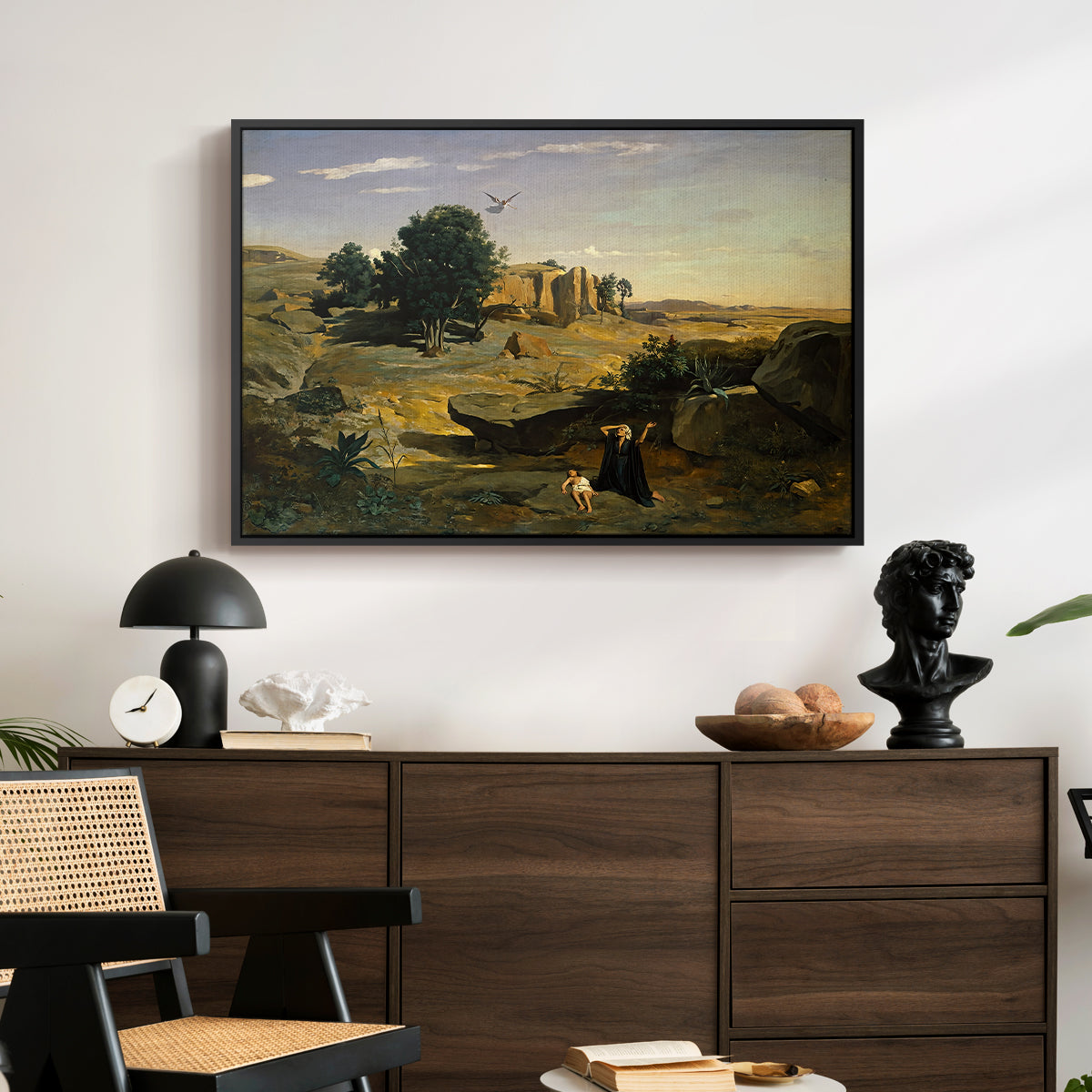 Hagar in the Wilderness, 1835 - Floater Framed Canvas Print