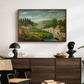 Pastoral Landscape with Stream, Fisherman and Strollers, 1875-1880 - Floater Framed Canvas Print
