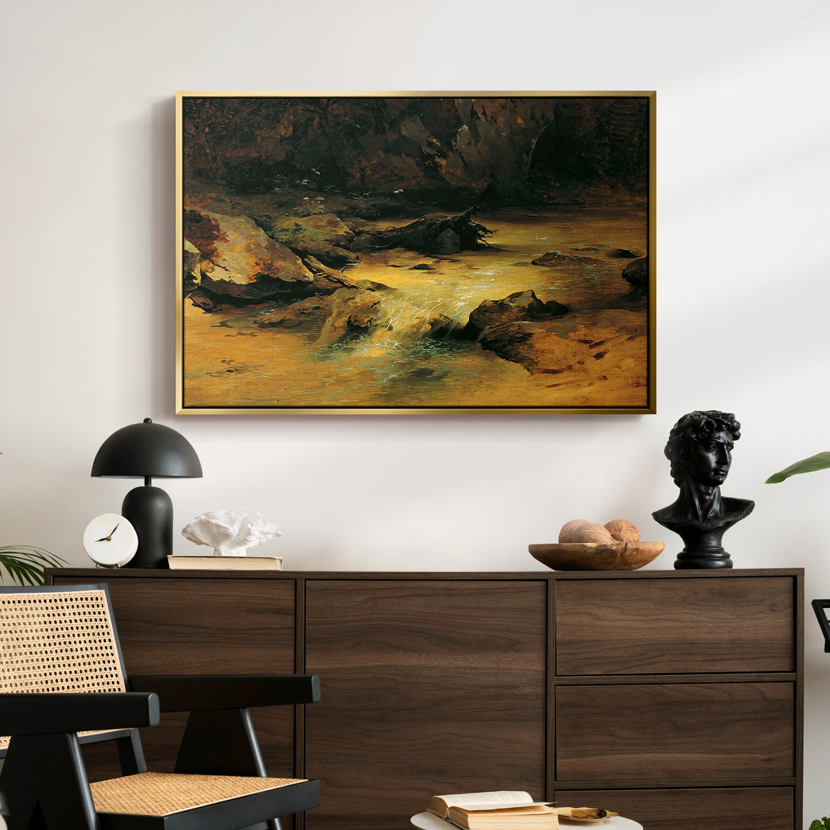Wildbach (Wild Stream) - Floater Framed Canvas Print