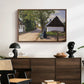 Danish Village Street with Woman and Milkman, 1880 - Floater Framed Canvas Print
