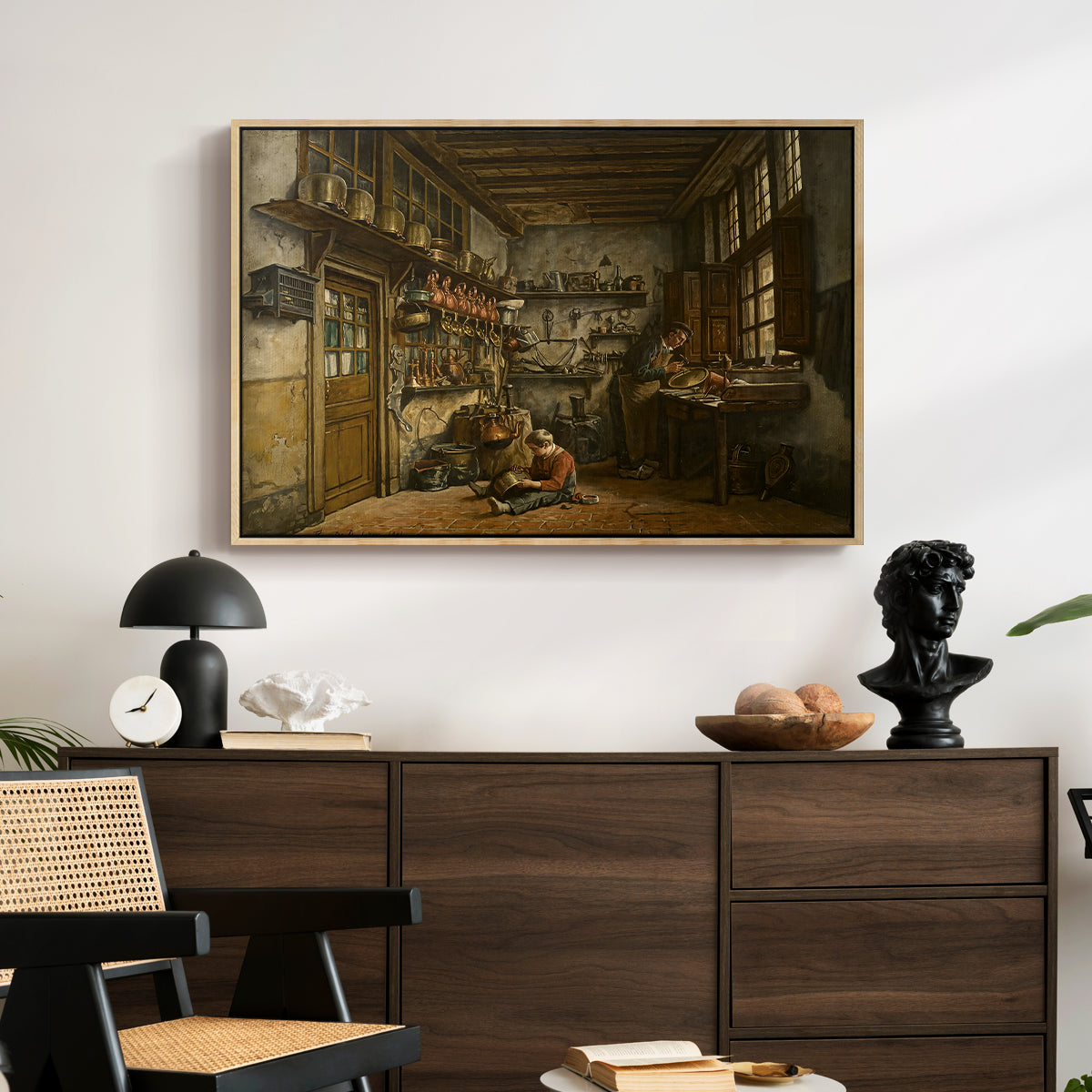 The Tinker, 1861 - Floater Framed Canvas Print