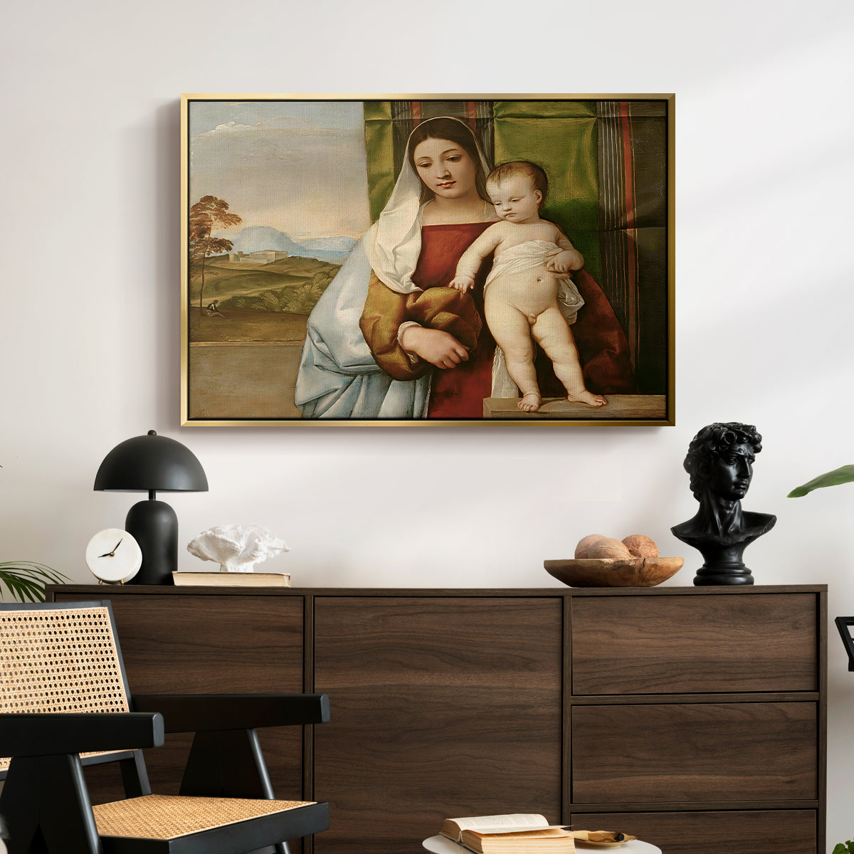 The Gypsy Madonna (La Zingarella), c. 1510-1511 - Floater Framed Canvas Print