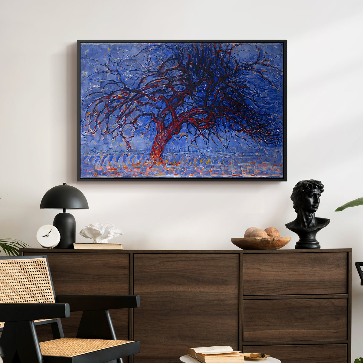 The Red Tree, 1909 - Floater Framed Canvas Print