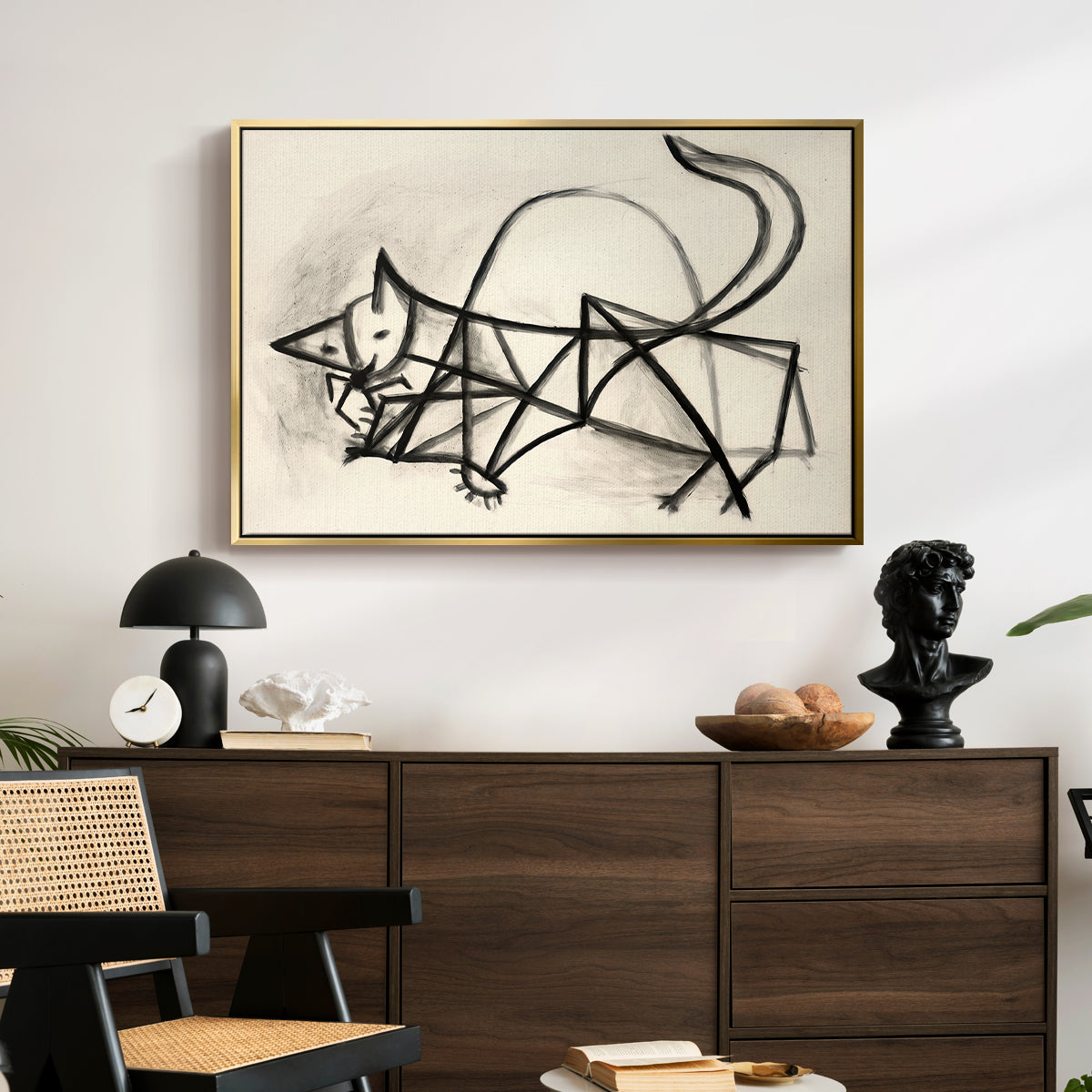 Study of a Cat (Étude de chat), 1946 - Floater Framed Canvas Print
