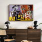 The Painter and His Model, 1963 - Floater Framed Canvas Print