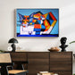 Cassie Thinking about Cubism - Floater Framed Canvas Print