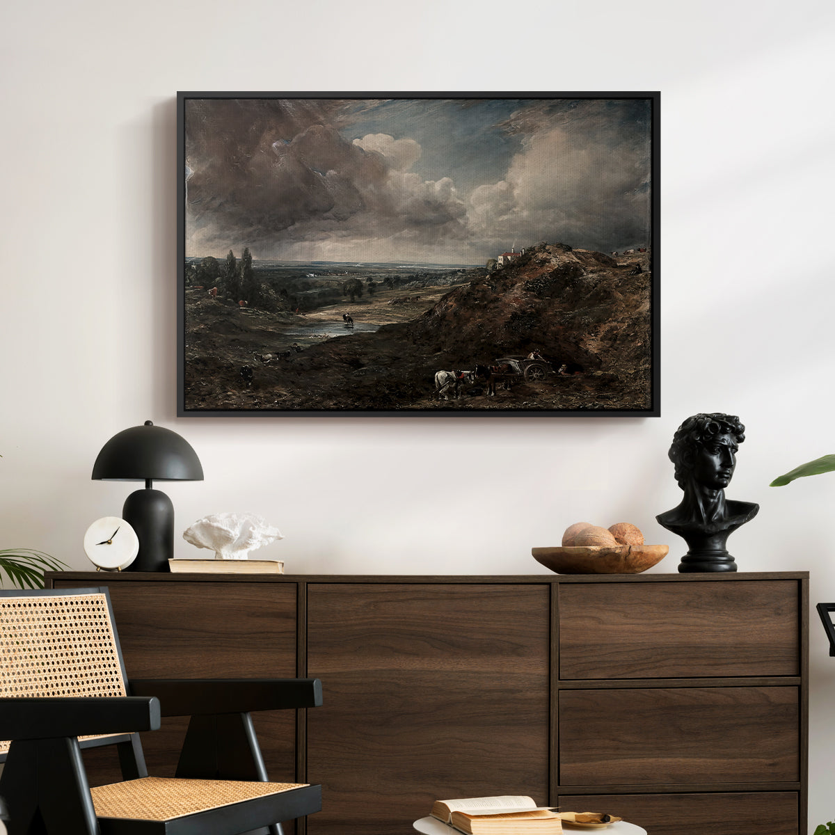 Branch Hill Pond, Hampstead Heath, c. 1828 - Floater Framed Canvas Print