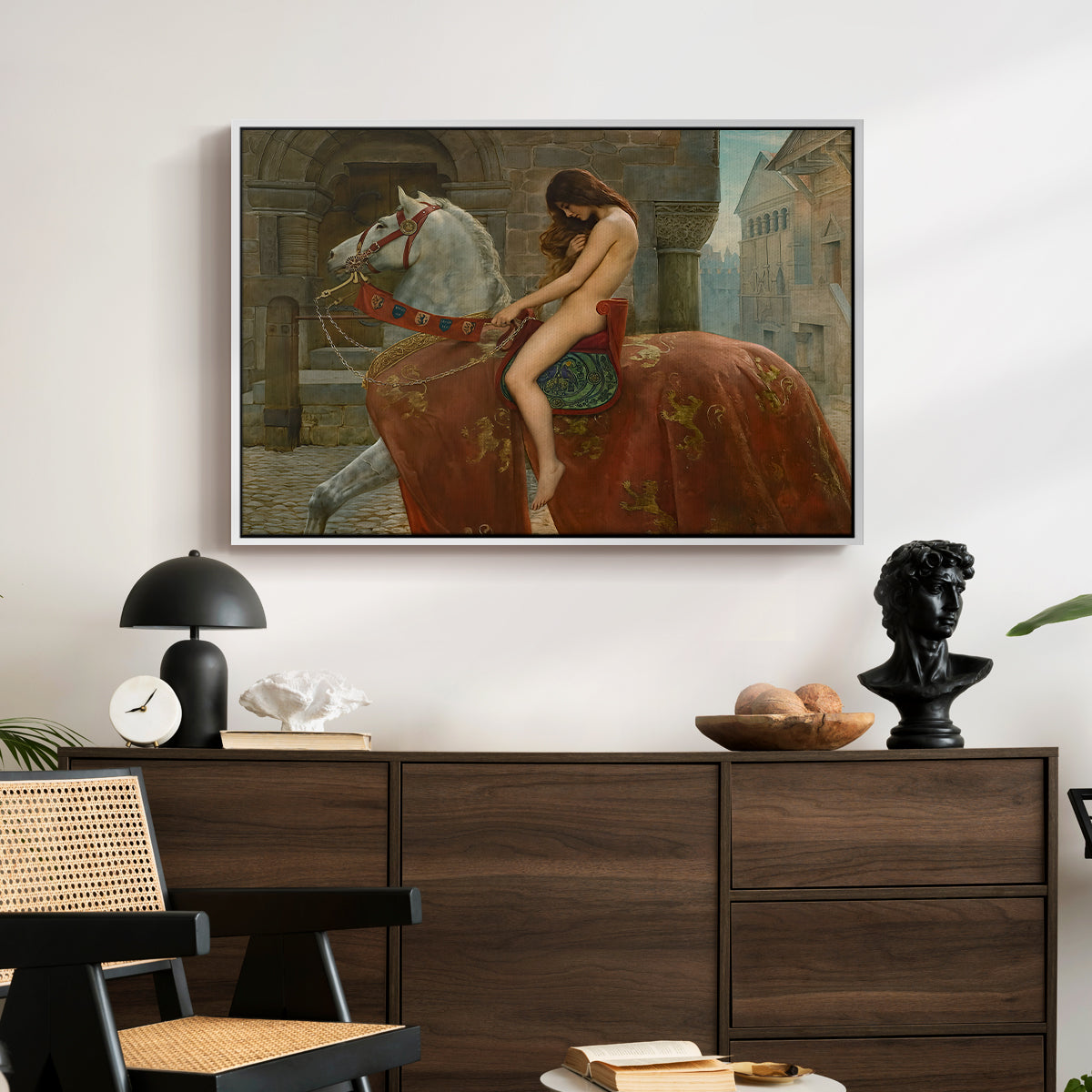 Lady Godiva, 1898 - Floater Framed Canvas Print