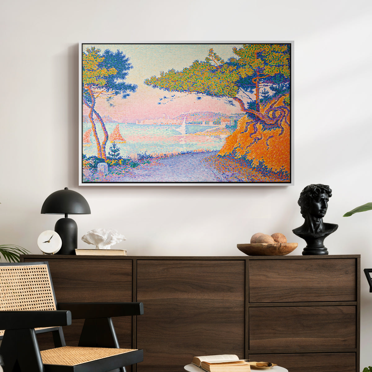 Golfe Juan, 1896 - Floater Framed Canvas Print