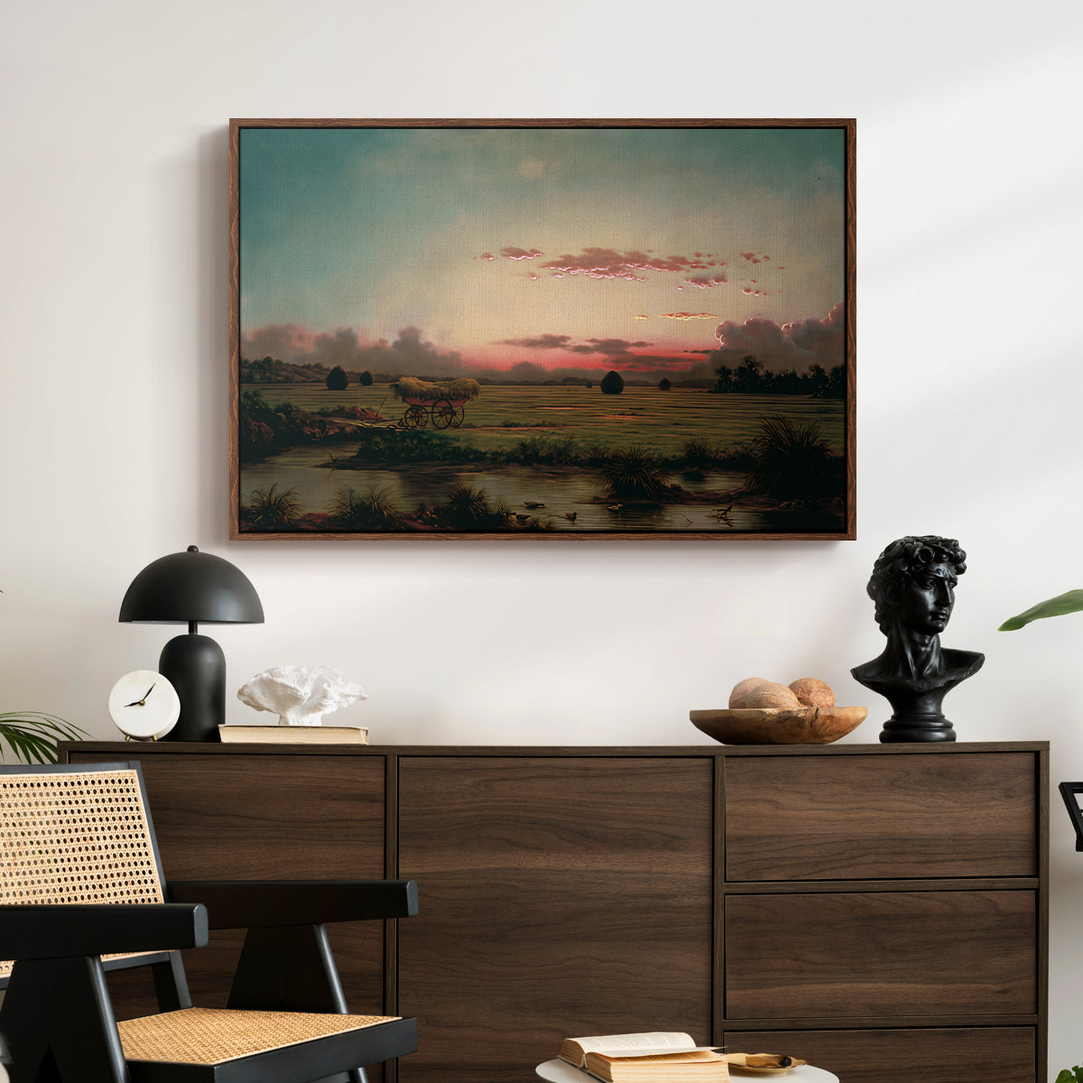The Marshes at Rhode Island, 1866 - Floater Framed Canvas Print