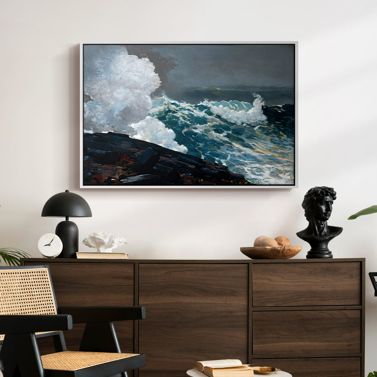 Northeaster, 1895 - Floater Framed Canvas Print