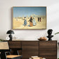 View from the Desert of Cairo with Citadel and Mamluk Tombs in the Background, c. 1889-1890 - Floater Framed Canvas Print