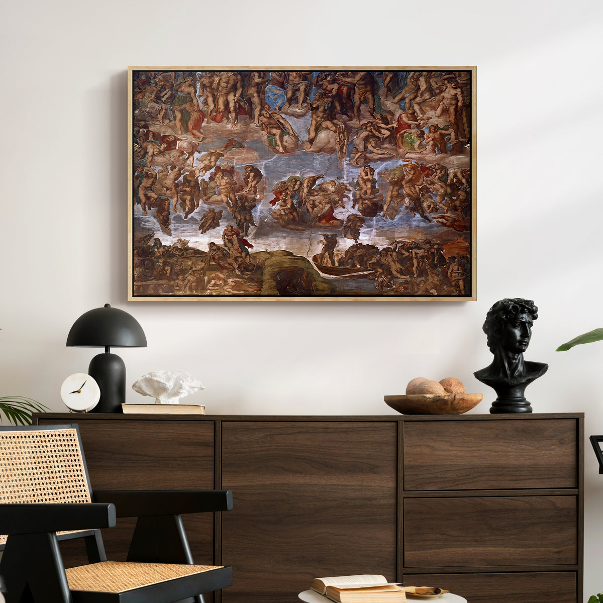 The Last Judgment (Charon's Boat and the Damned), 1536-1541 - Floater Framed Canvas Print
