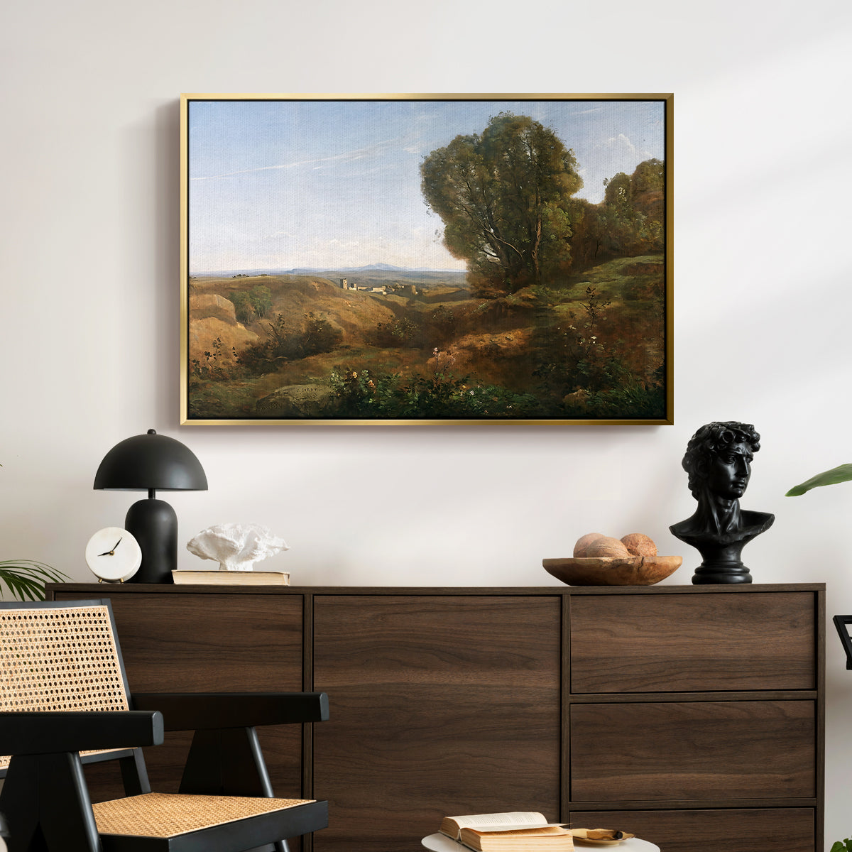 Souvenir of Roquemaure in the Gard, c. 1853 - Floater Framed Canvas Print