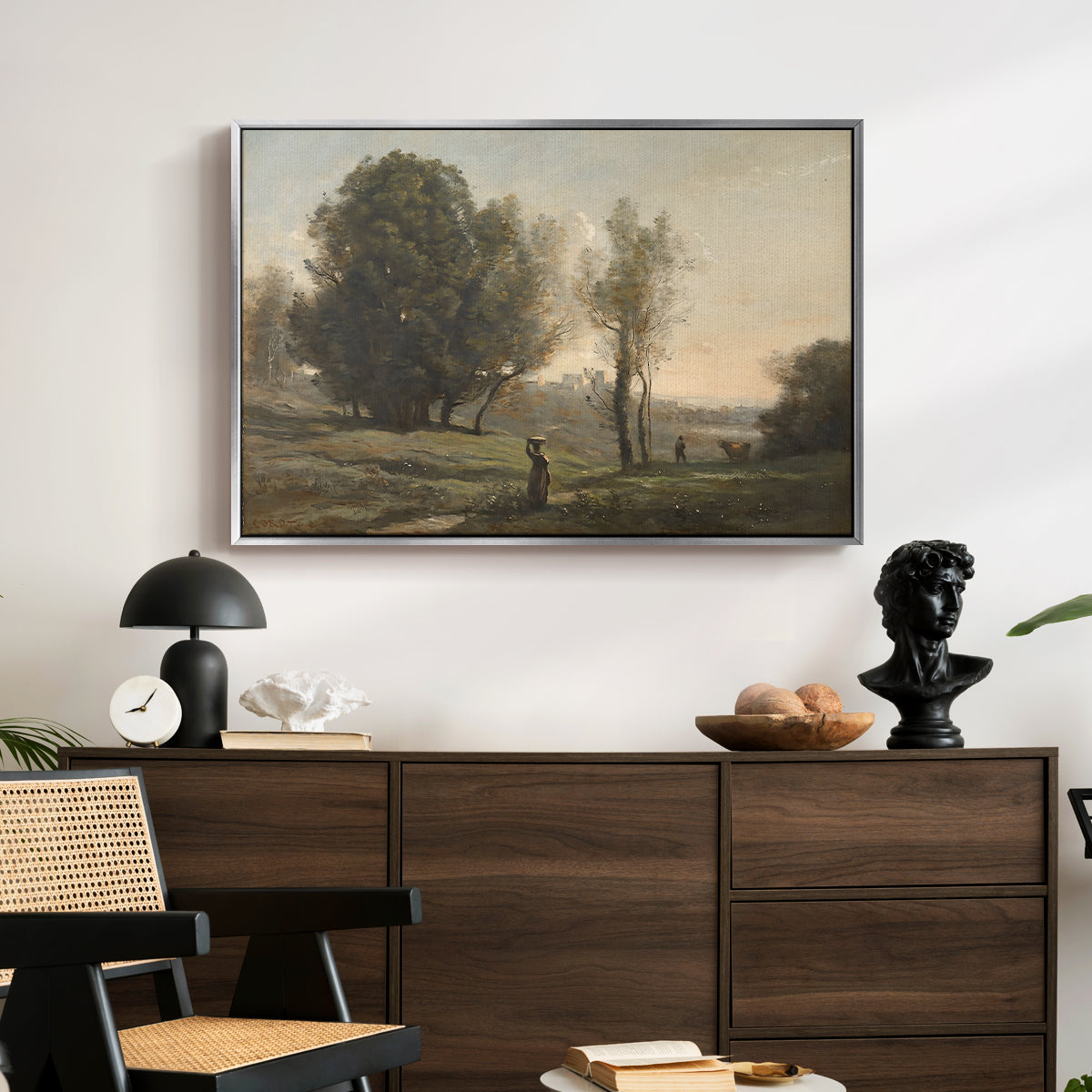 Landscape (Souvenir of les landes), c. 1872 - Floater Framed Canvas Print