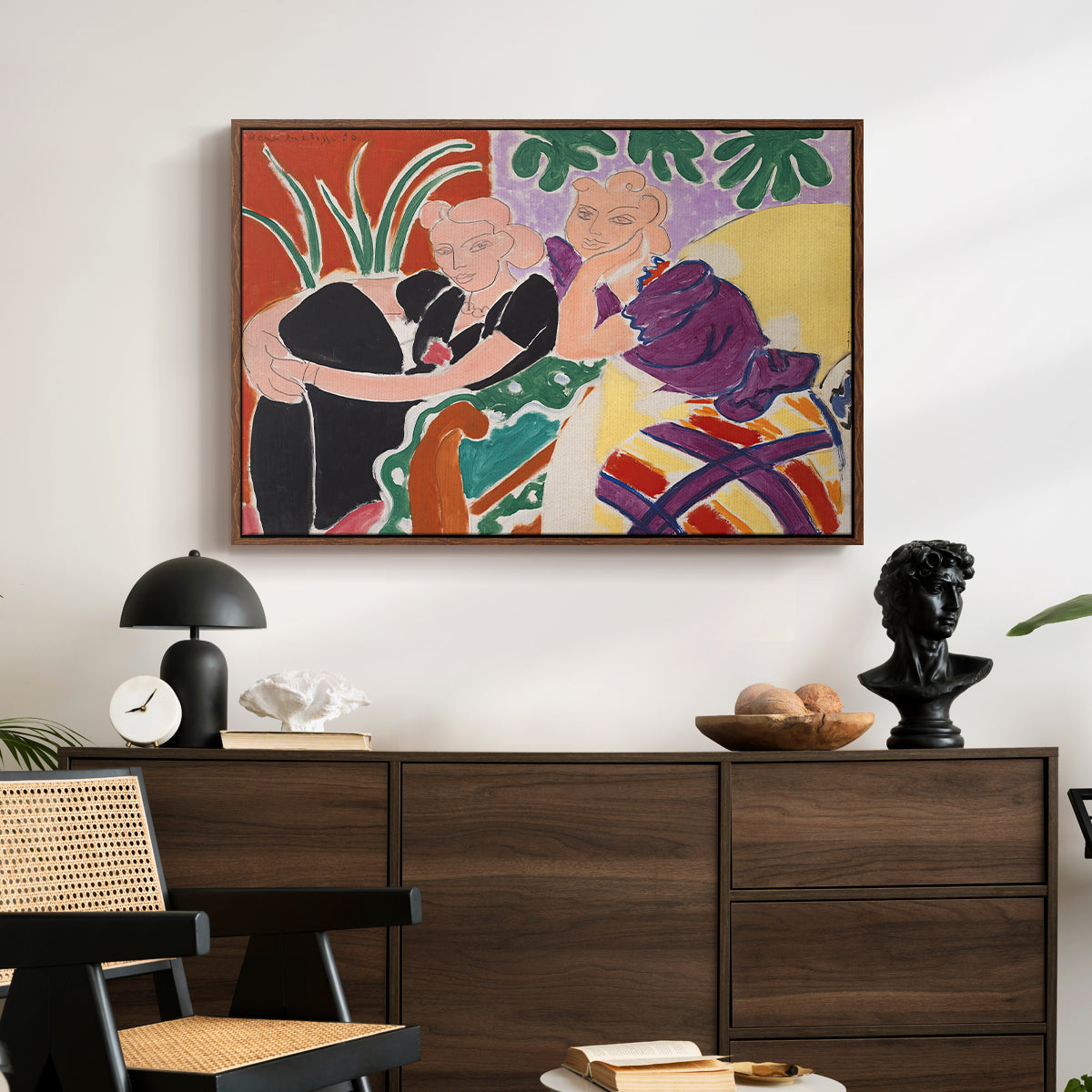 The Conversation, 1938 - Floater Framed Canvas Print