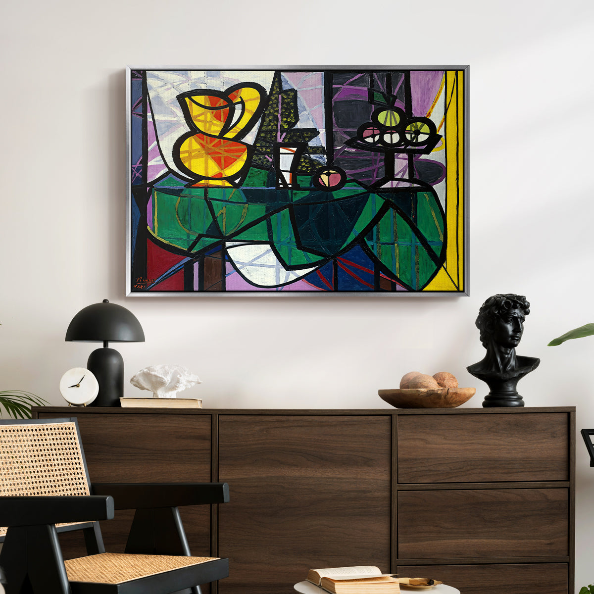 Pitcher and Bowl of Fruit, 1931 - Floater Framed Canvas Print
