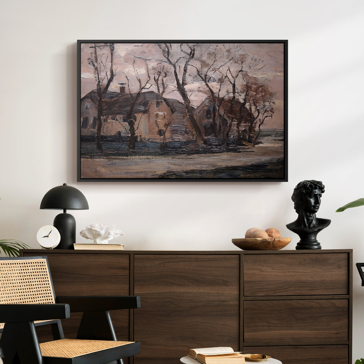 Farm near Duivendrecht in the Evening, c. 1905 - Floater Framed Canvas Print