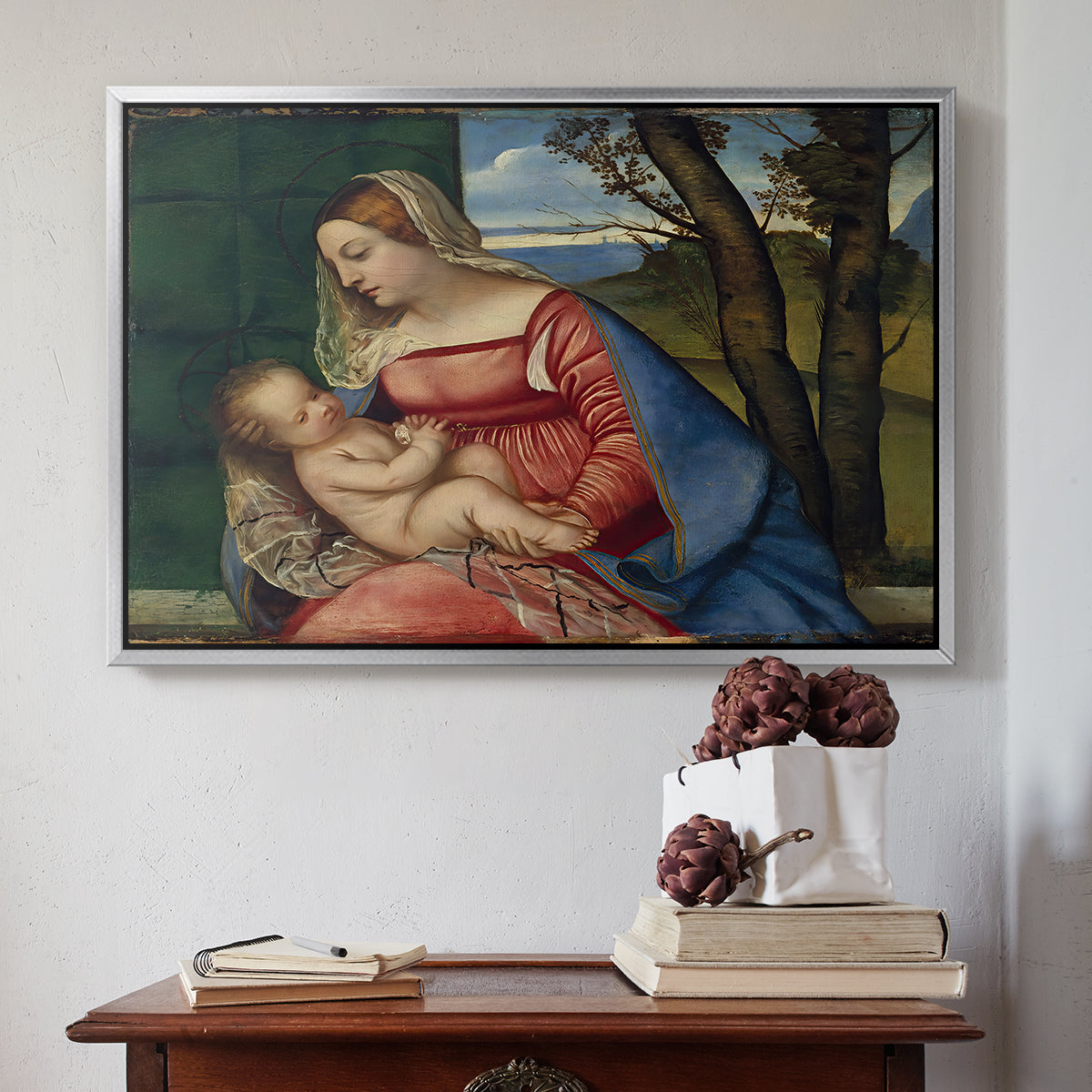 Madonna and Child, c. 1508 - Floater Framed Canvas Print