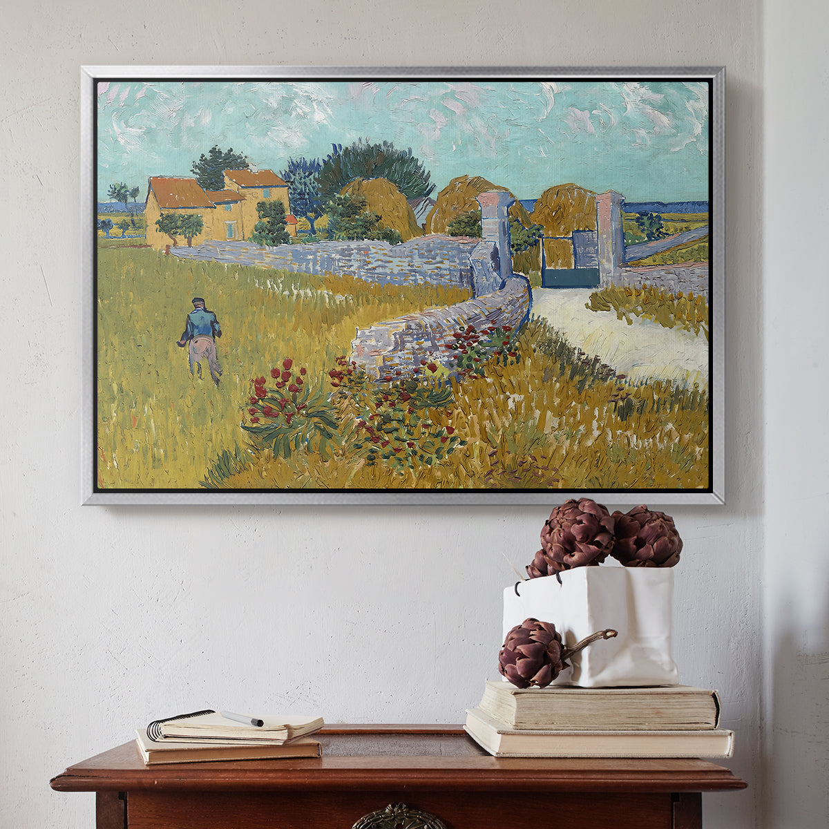 Farmhouse in Provence, 1888 - Floater Framed Canvas Print