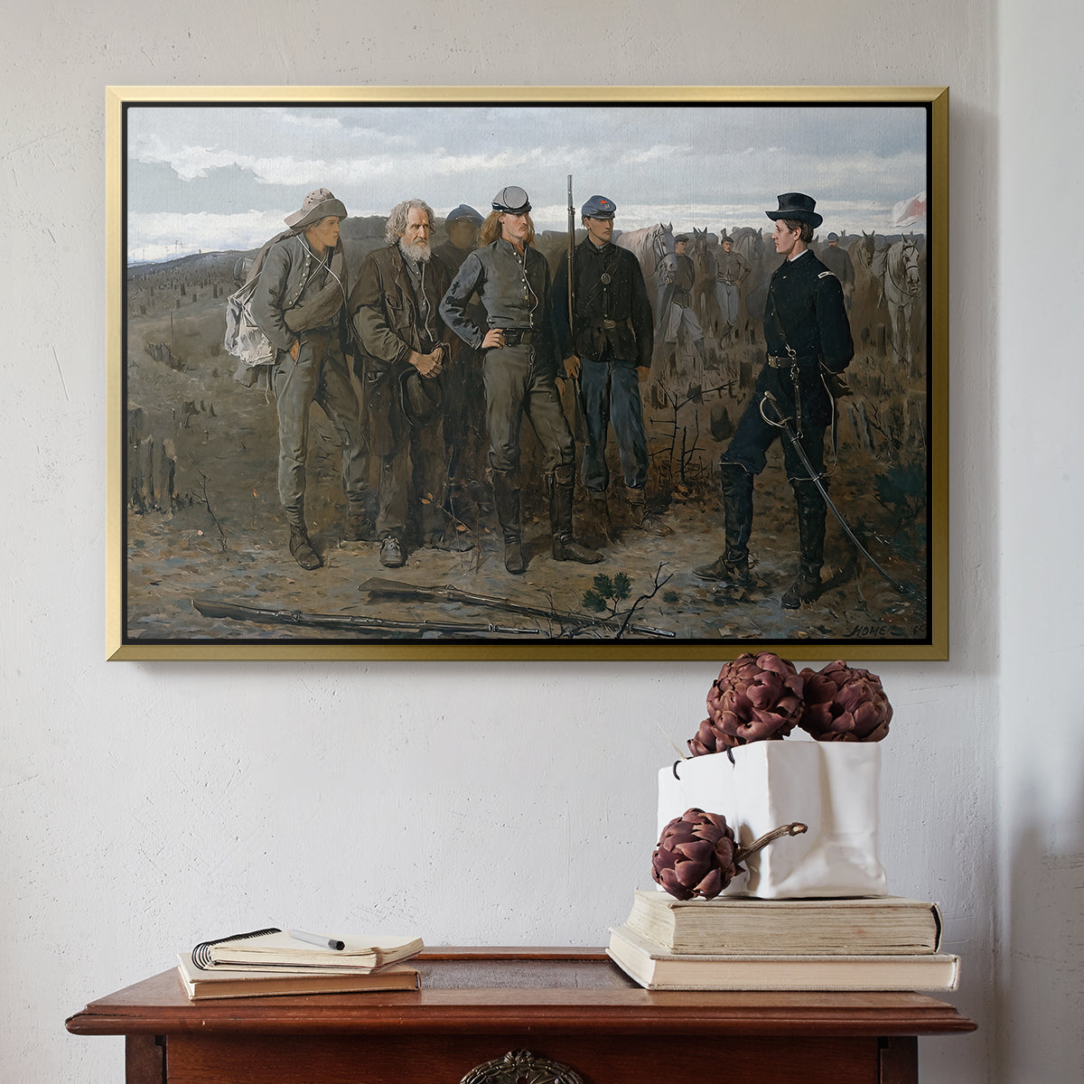 Prisoners from the Front, 1866 - Floater Framed Canvas Print