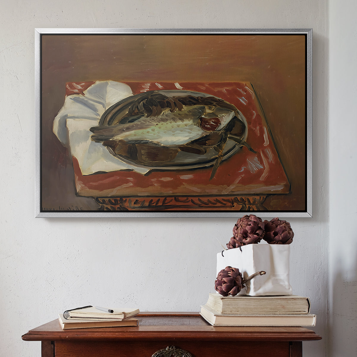 Still Life with Bream (Nature morte à la daurade), 1920 - Floater Framed Canvas Print