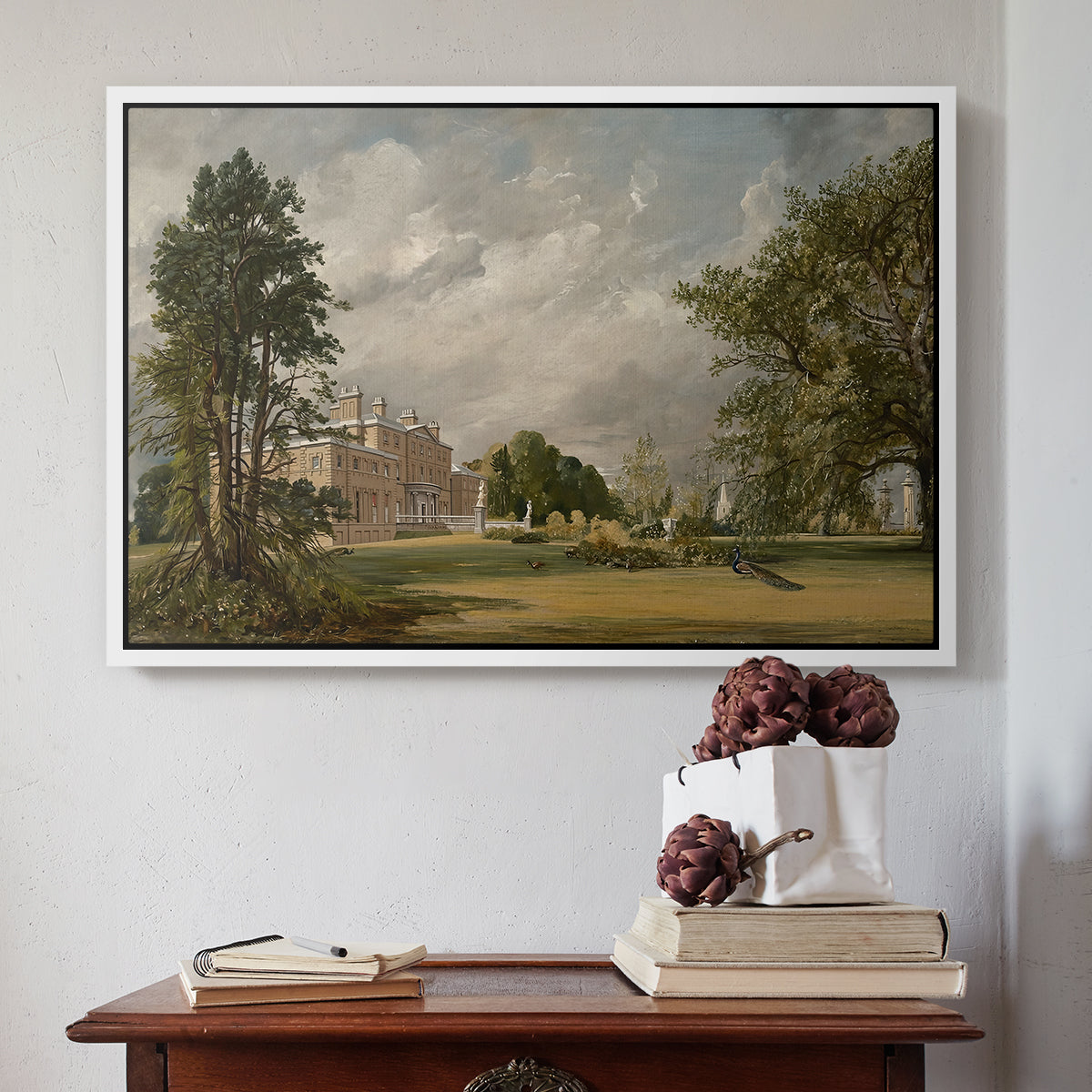 Malvern Hall, 1821 - Floater Framed Canvas Print