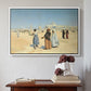 View from the Desert of Cairo with Citadel and Mamluk Tombs in the Background, c. 1889-1890 - Floater Framed Canvas Print