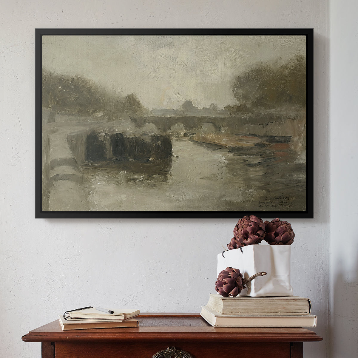 The Bridge (Le pont), 1895 - Floater Framed Canvas Print