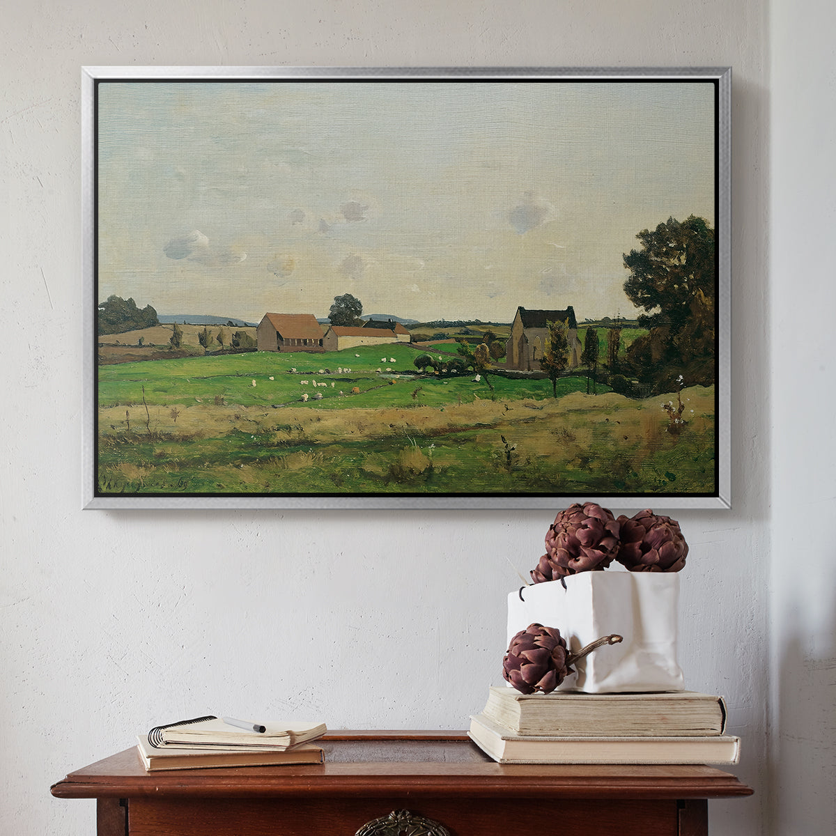 The Saulce Estate, 1869 - Floater Framed Canvas Print
