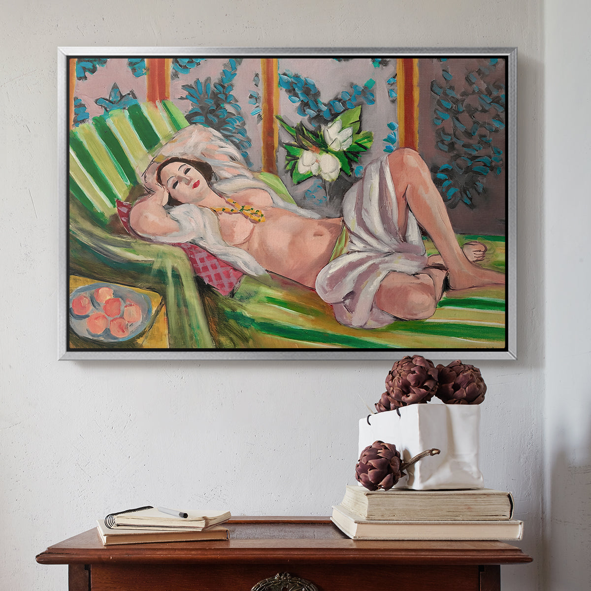 Odalisque Couchée Aux Magnolias, c. 1923 - Floater Framed Canvas Print